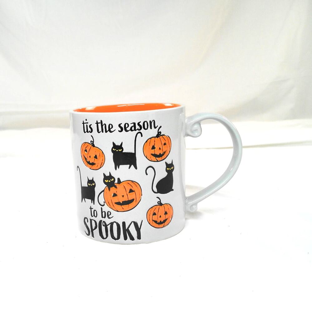 Spectrum Designz Halloween Mug Black Cats Pumpkins ‘Tis the Season to Be Spooky